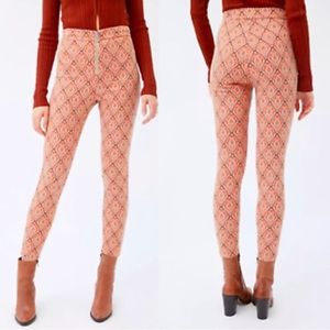 Urban Outfitters Susie Jacquard Zip Front Pants